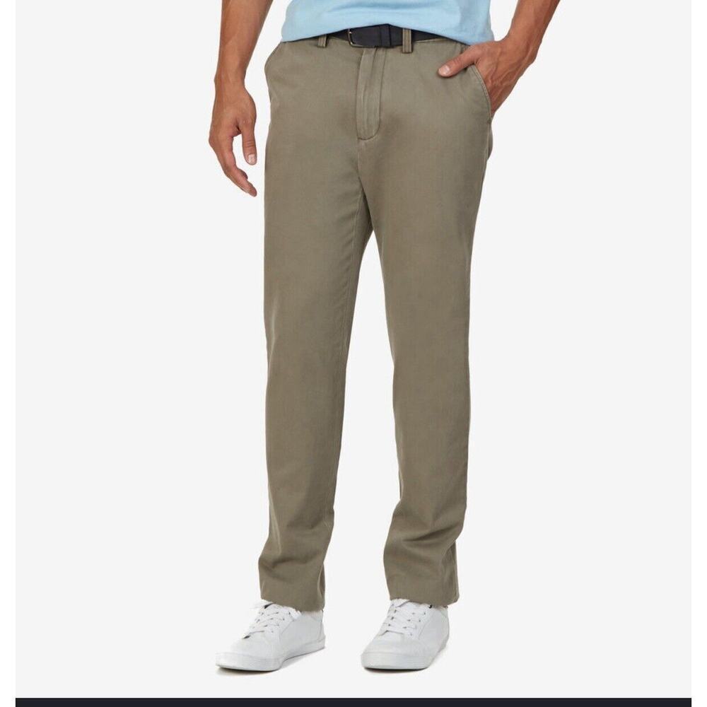 Nautica‎ Tan Classic Pants Men/ Teen Size 28x 28 Machine Washable Dress Pants